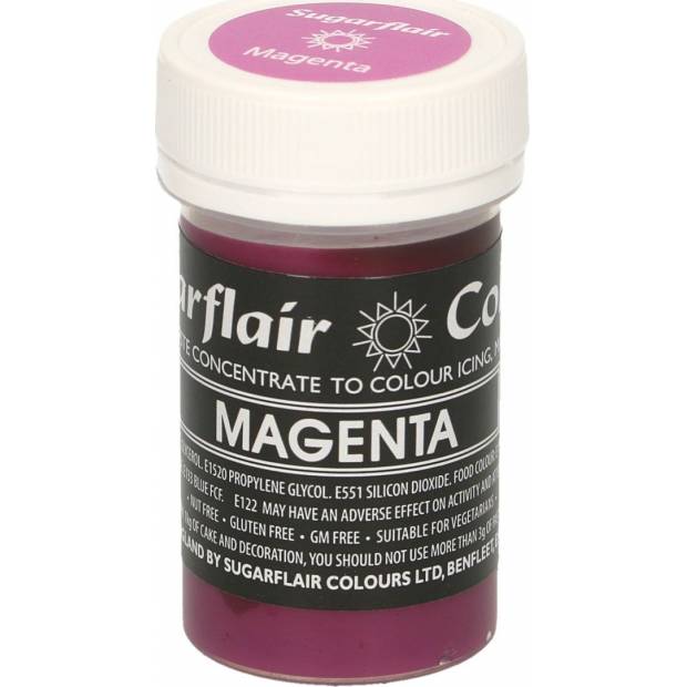 Gelová barva sugarflair magenta (25g)