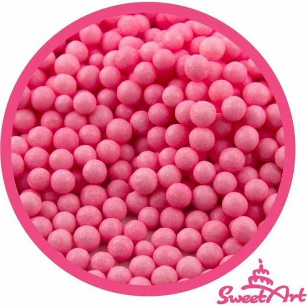 SweetArt cukrové perly růžové 5 mm (80 g)