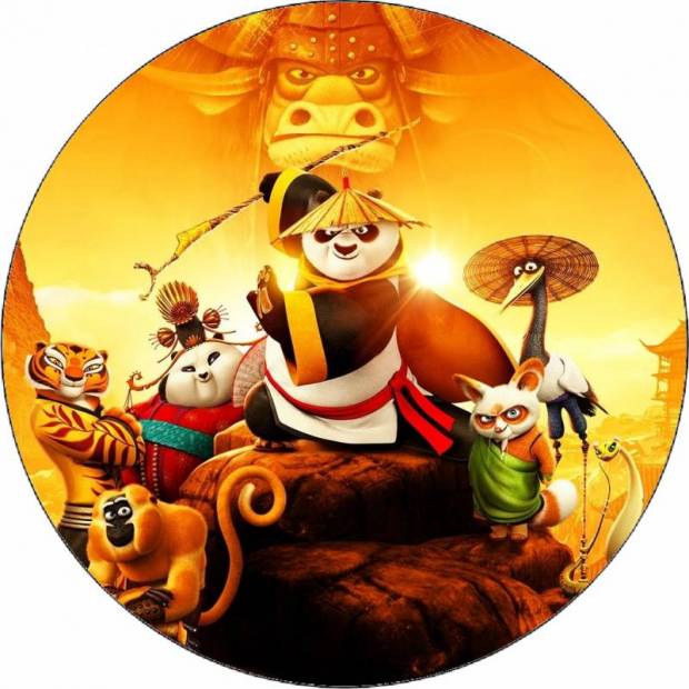 Jedlý papír Kung Fu panda Po a přátelé 19,5 cm