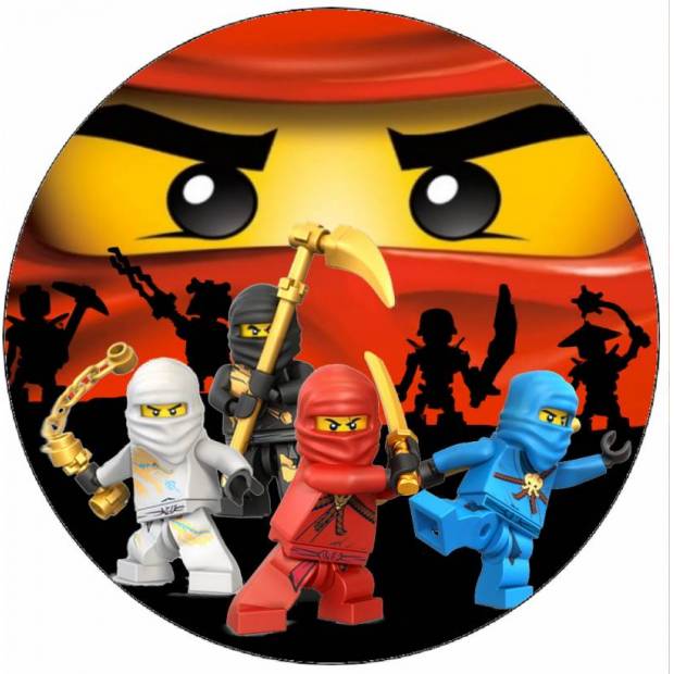 Jedlý papír Lego Ninjago bojovníci 19,5 cm