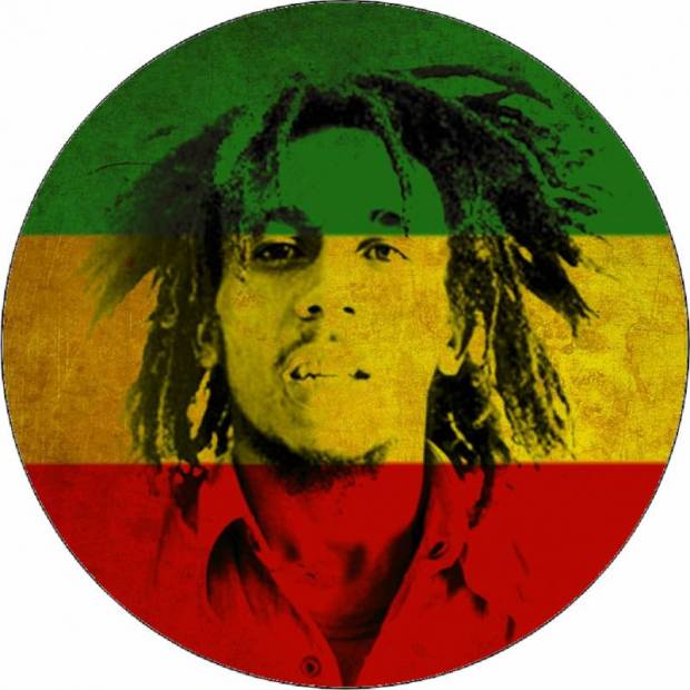 Jedlý papír Bob Marley vlajka 19,5 cm