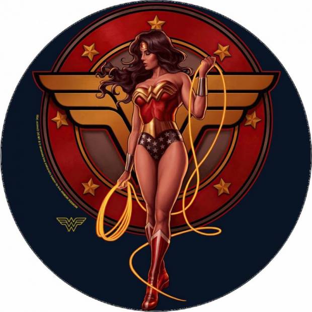 Jedlý papír Wonder woman s logem 19,5 cm