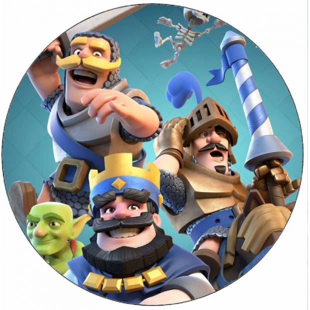 Jedlý papír Clash Royale král a bojovníci 19,5 cm