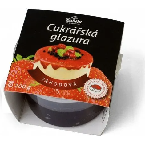 Cukrářská glazura jahodová 200g