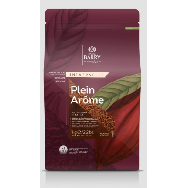 Kakaový prášek Barry Callebaut Cacao Barry Plein Arome 1kg - Callebaut