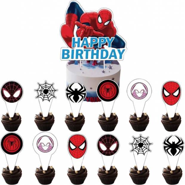 Zápich do dortu a muffinů - Spiderman