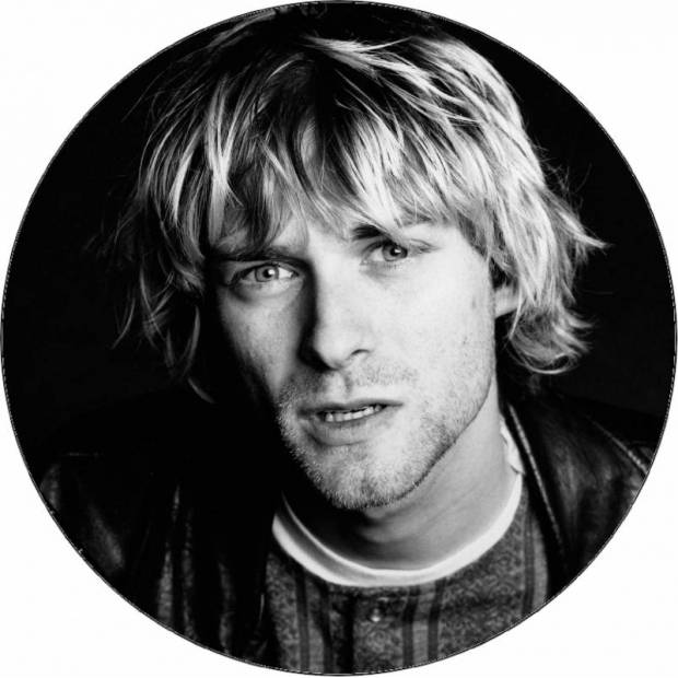 Jedlý papír Kurt Cobain černobílé foto 19,5 cm