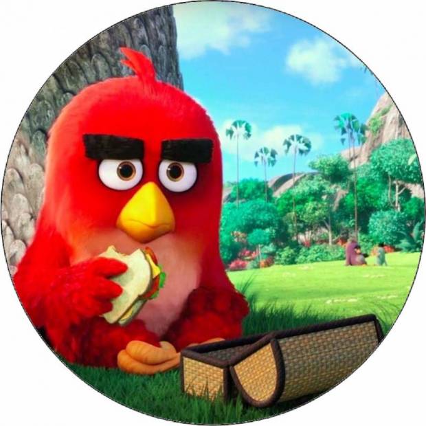 Jedlý papír Angry birds Red na pikniku 19,5 cm