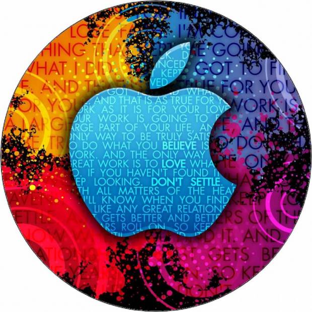 Jedlý papír Apple barevné logo 19,5 cm