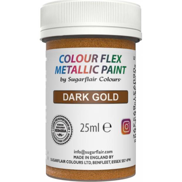 Gelová barva metalická dark gold 25ml