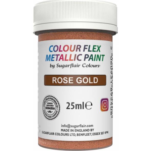 Gelová barva metalická rose gold 25ml