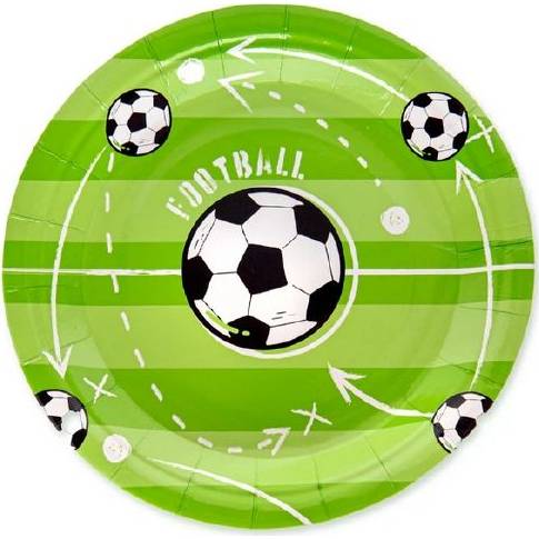 Papírový talíř fotbal 18cm 6ks