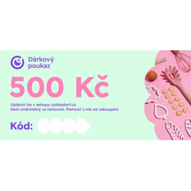 Dárkový poukaz v hodnotě 500Kč do našeho e-shopu