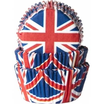 Papírové košíčky na muffiny Union Jack 50ks