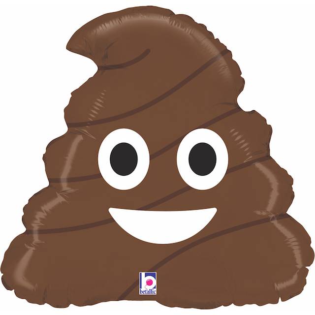 Nafukovací balónek emoji Poo 51 cm - Grabo