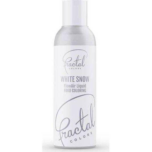 Dekorativní airbrush barva tekutá Fractal - White Snow (100 ml) - dortis