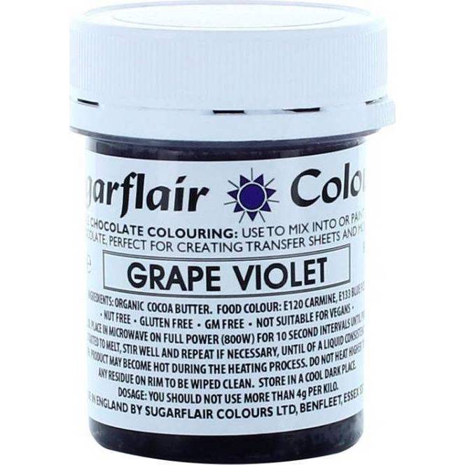 Barva do čokolády na bázi kakaového másla Sugarflair Grape Violet (35 g) C311 dortis - Sugarflair