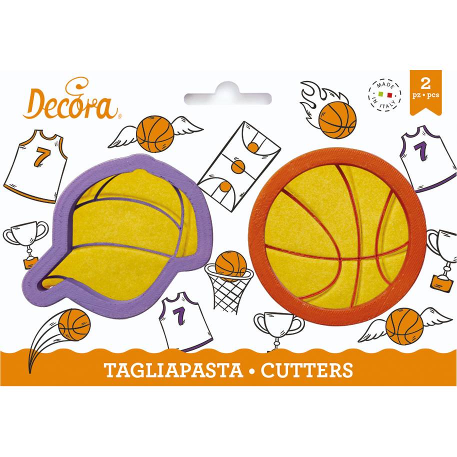 Vykrajovátka basketbalový míč a čepice - Decora