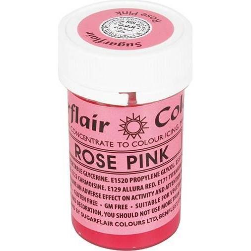 Gelová barva Sugarflair (25 g) Rose Pink A147 dortis - Sugarflair