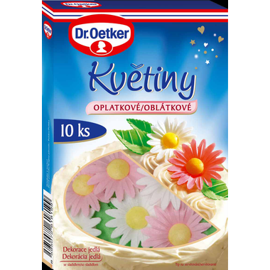 Zdobení květiny oplatkové z jedlého papíru 4,2g - Dr. Oetker