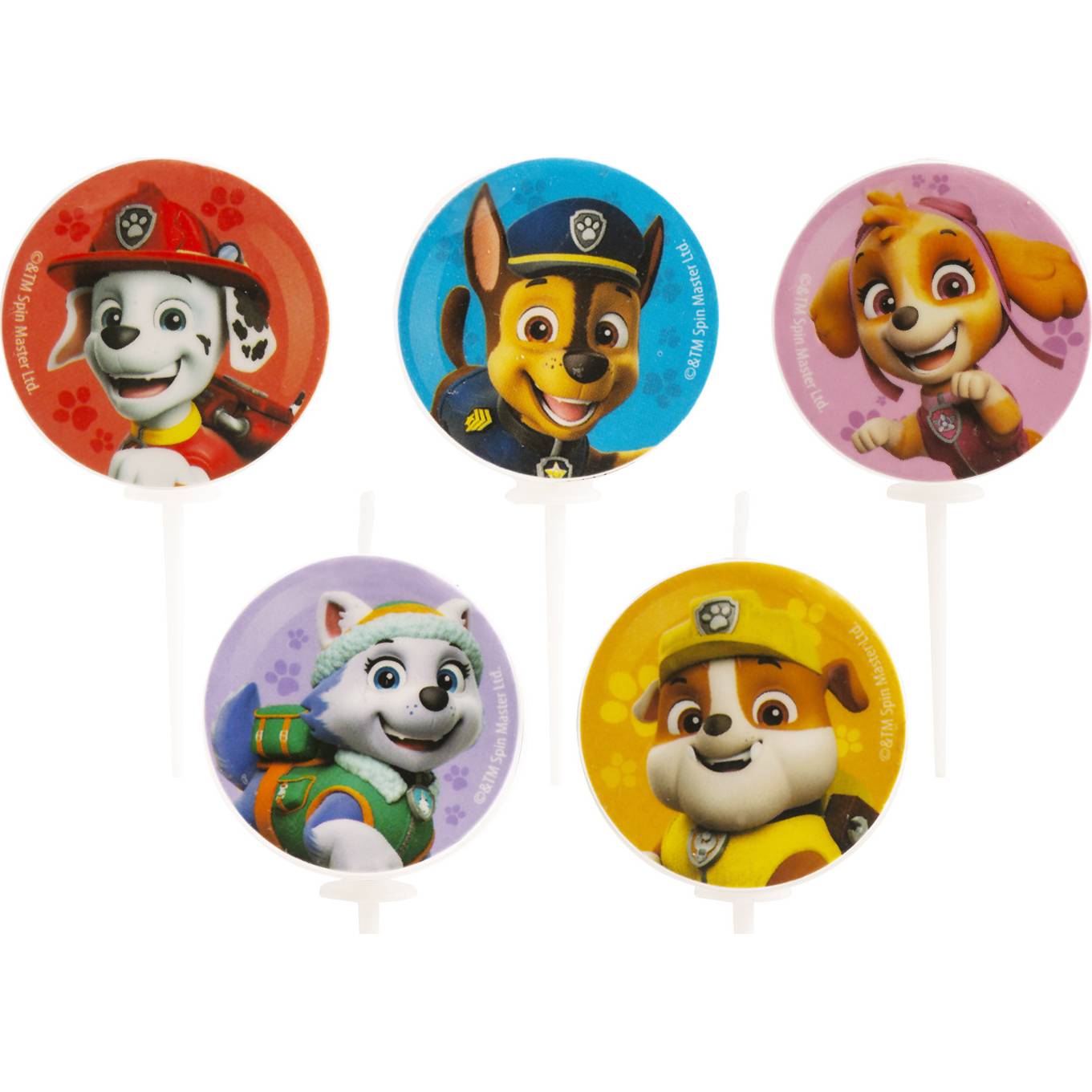 Svíčky na dort Paw Patrol 3cm 5ks - Dekora