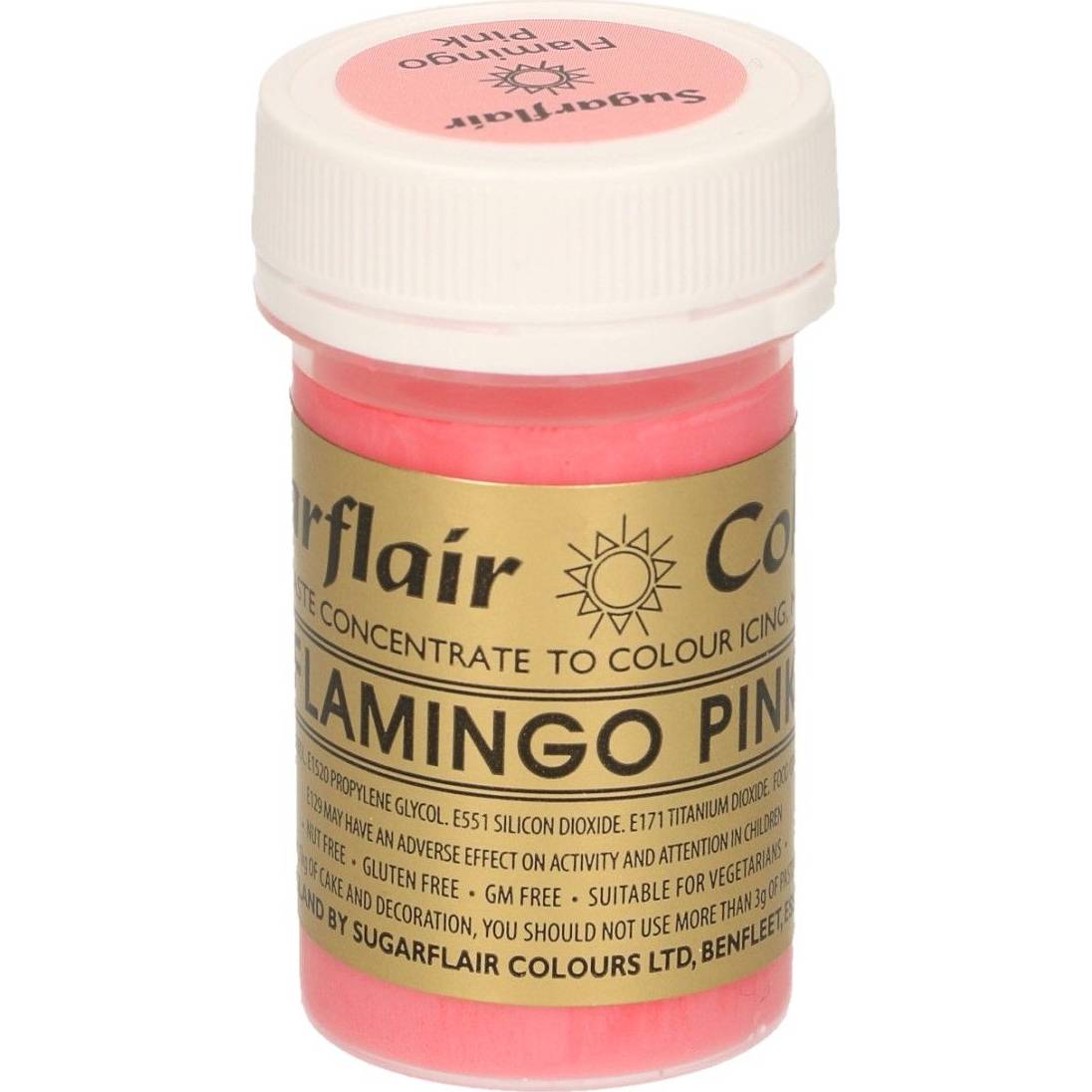 Gelová barva sugarflair flamingo pink 25g - Sugarflair