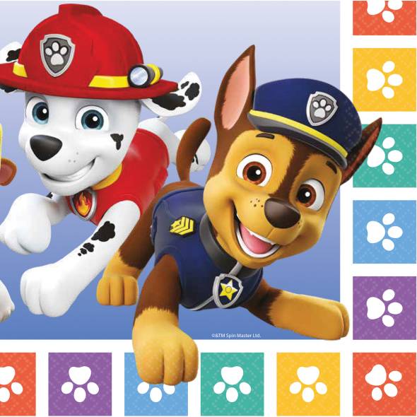 Papírové ubrousky 33x33cm 16ks Paw Patrol - Amscan