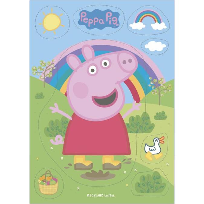 Jedlý papír 20cm peppa pig 14,8x21 cm - Dekora