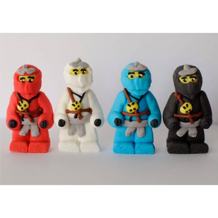 Cukrová figurka Ninja Go 4ks - K Decor