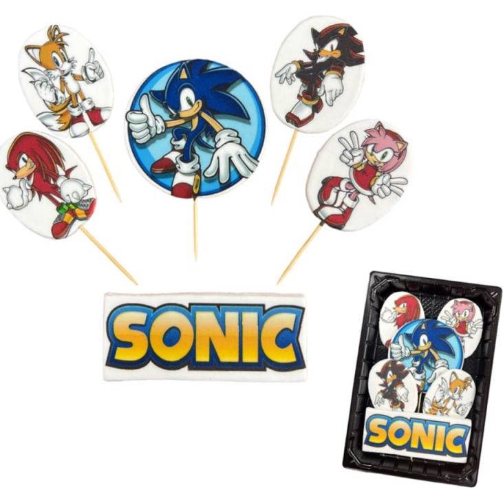 Cukrová figurka zápich ježek Sonic - K Decor