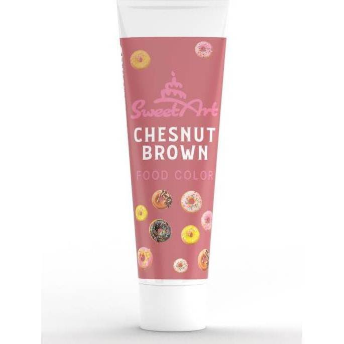 SweetArt gelová barva tuba Chestnust Brown (30 g) - dortis