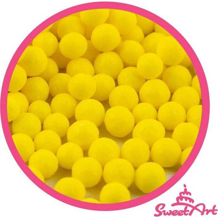 SweetArt cukrové perly žluté 7 mm (80 g) - dortis