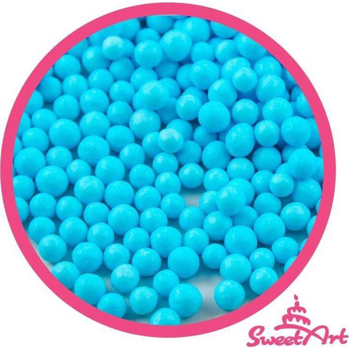 SweetArt cukrové perly nebesky modré 5 mm (80 g) - dortis