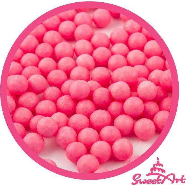 SweetArt cukrové perly růžové 7 mm (80 g) - dortis