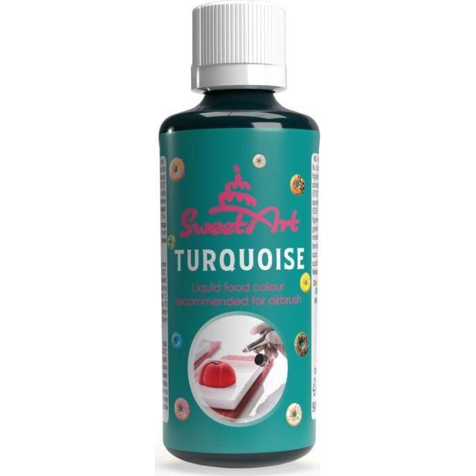 SweetArt airbrush barva tekutá Turquoise (90 ml) - dortis