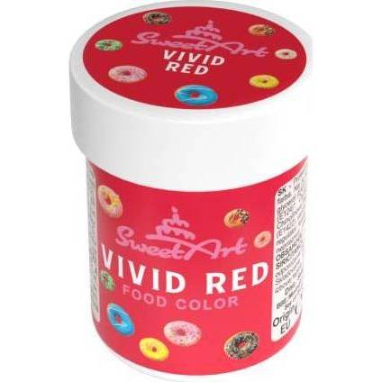 SweetArt gelová barva Vivid Red (30 g) - dortis