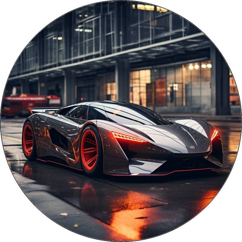 Jedlý papír Super car šedé 19,5cm - Pictu Hap