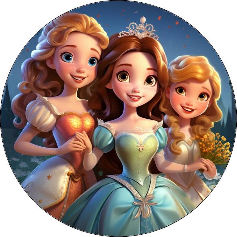 Jedlý papír Disney princezny a víly 19,5cm - Pictu Hap