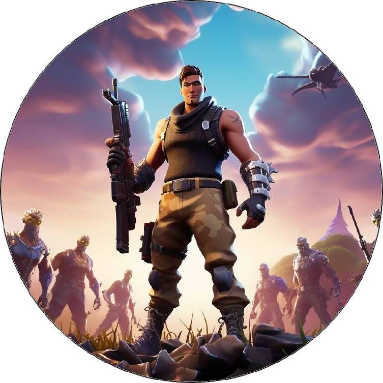 Jedlý papír Fortnite game střelec 19,5cm - Pictu Hap