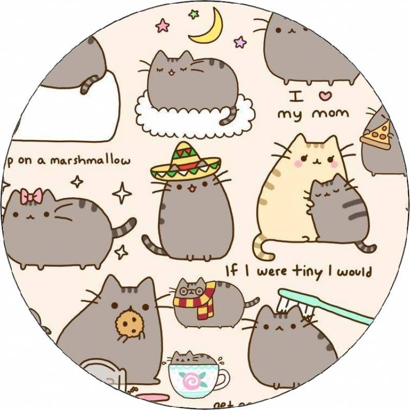 Jedlý papír Pusheen tapeta 19,5 cm - Pictu Hap