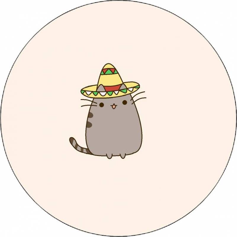 Jedlý papír Pusheen v sombreru 19,5 cm - Pictu Hap