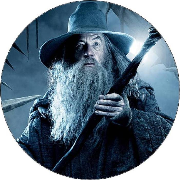 Jedlý papír Pán prstenů Gandalf s holí 19,5 cm - Pictu Hap