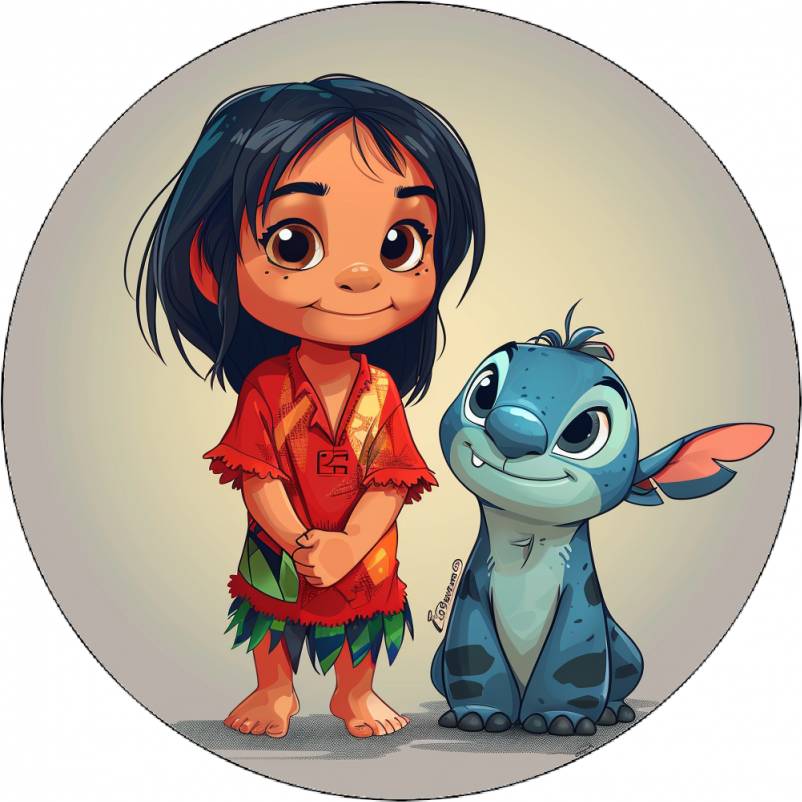 Jedlý papír přátelé Lilo a Stitch 19,5 cm - Pictu Hap