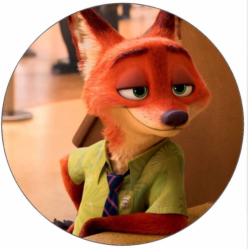 Jedlý papír Nick ze Zootropolis 19,5 cm - Pictu Hap