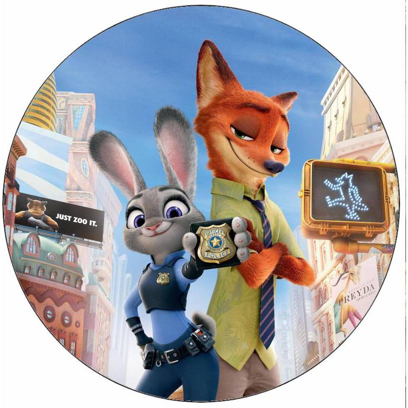 Jedlý papír Judy a Nick ze Zootropolis 19,5 cm - Pictu Hap