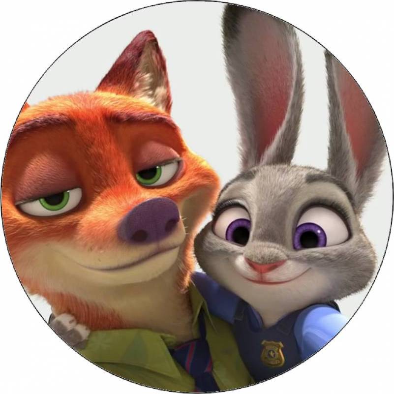 Jedlý papír Judy a Nick selfie 19,5 cm - Pictu Hap