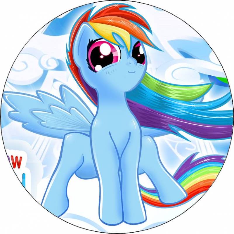 Jedlý papír My little pony Rainbow Dash 19,5 cm - Pictu Hap