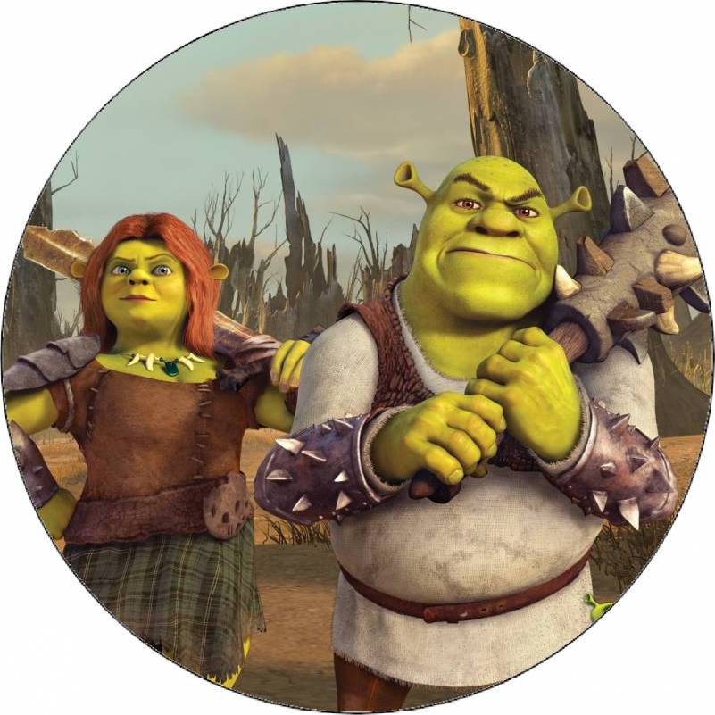 Jedlý papír Shrek a Fiona 19,5 cm - Pictu Hap