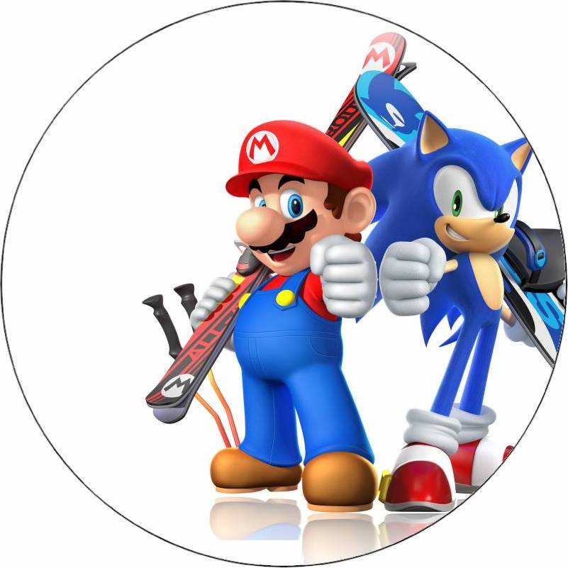 Jedlý papír Sonic a Super Mario 19,5 cm - Pictu Hap