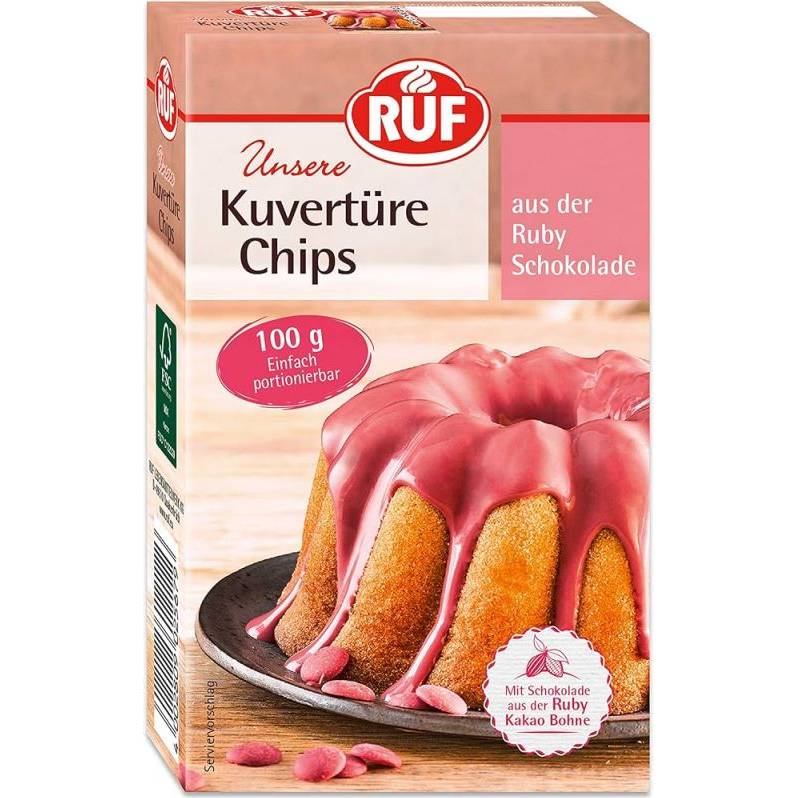 Ruby čokoláda couverture 100g - RUF - RUF